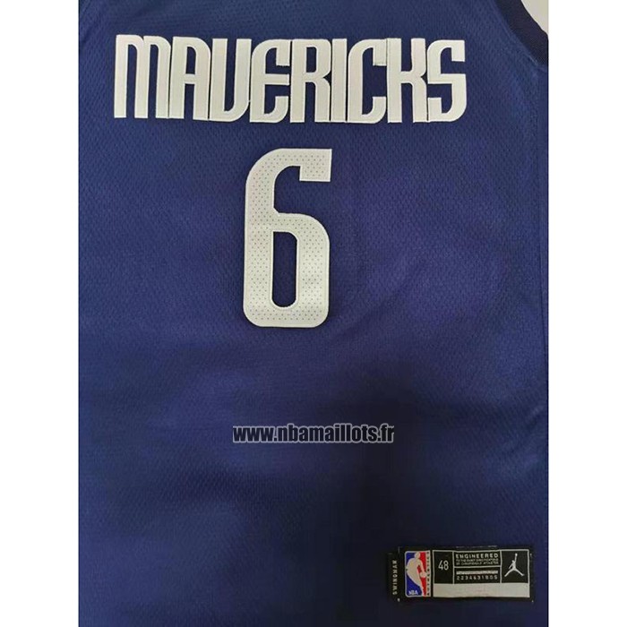 Maillot Doncic Mavericks Kristaps Porzingis NO 6 Statement 2020-21 Bleu